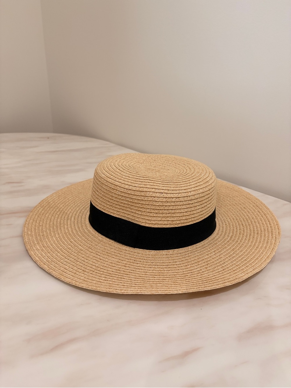 H&M Straw Sun Hat with Black Band